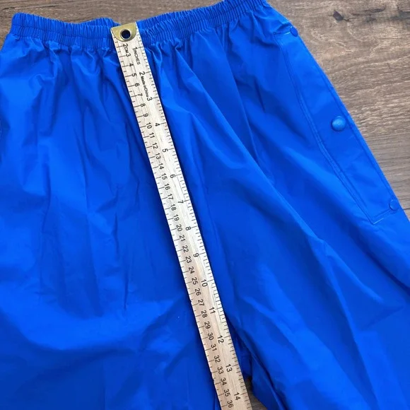 Vintage Columbia Sportswear Mens XS Blue Hooded Rain Jacket Pants Waterproof PVC